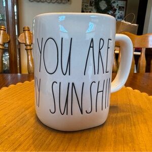 Rae Dunn White and Black Sunshine Mug Dining Essential